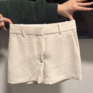 Aritzia High Waist Cream Shorts